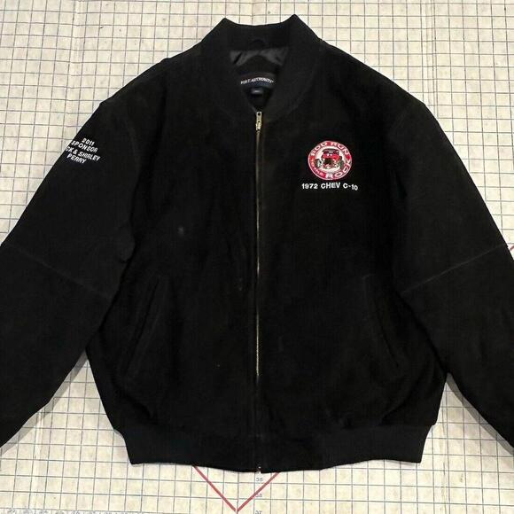 Suede Detroit Jacket Size 2XL XXL 1972 Chevy C-10 Black Port Authority - Picture 1 of 15